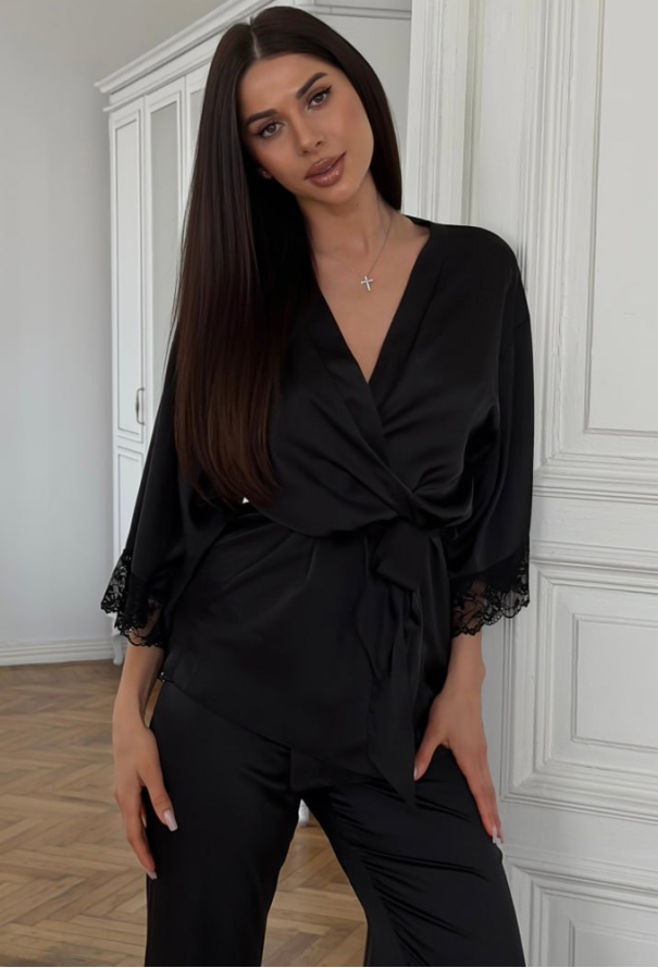 Пижама женская комплект шелк Julia Ulich 1805-25 фото