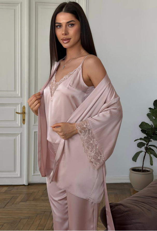 Пижама женская комплект шелк Julia Ulich 1805-71 фото