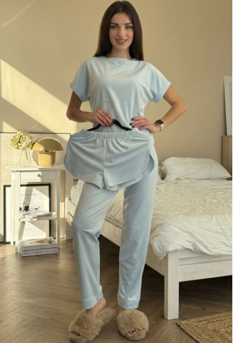 Піжама жіноча  комплект велюр V.Velika 145-23GL