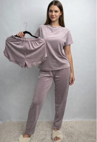 Піжама жіноча  комплект велюр V.Velika 145-23PD2