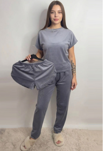 Пижама женская комплект велюр V.Velika 145-23S