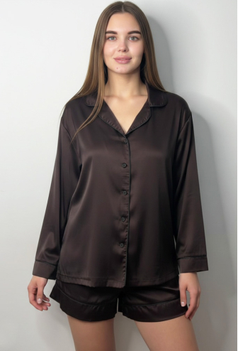 Піжама жіноча комплект шовк V.Velika 281-25BRBK