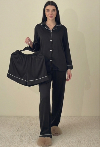 Пижама женская комплект шелк V.Velika 281-25CHWK