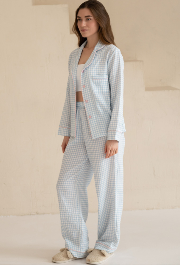 Пижама женская муслиновая LoomLine 13-63BK фото