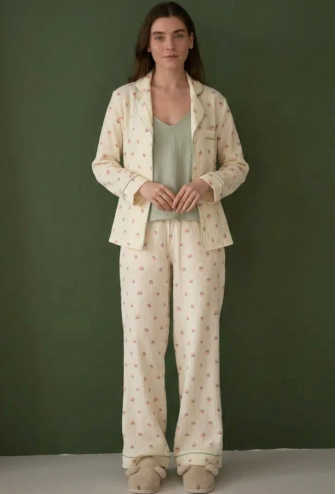 Пижама женская комплект муслин LoomLine 13-65F