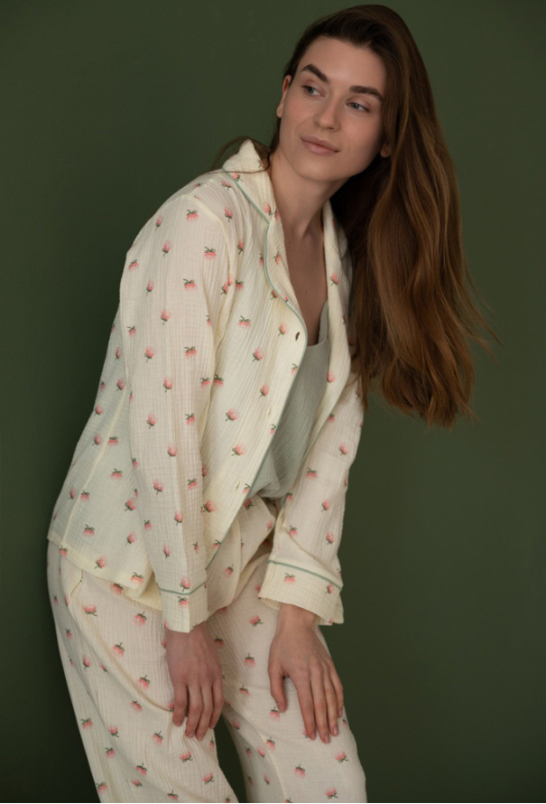 Піжама жіноча комплект муслин LoomLine 13-65F фото