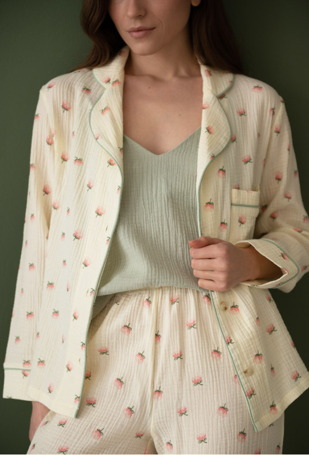 Піжама жіноча комплект муслин LoomLine 13-65F фото