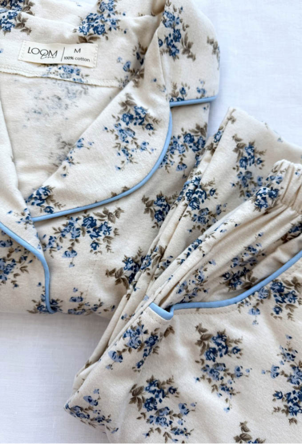 Пижама женская фланелевая LoomLine 13-01BLF фото