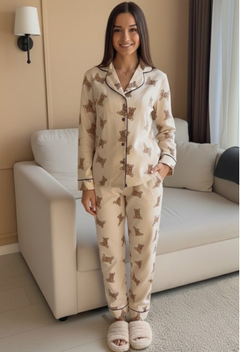 Піжама жіноча фланелева LoomLine 13-52BK