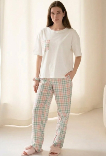 Піжама жіноча варена бавовна LoomLine 13-67CK