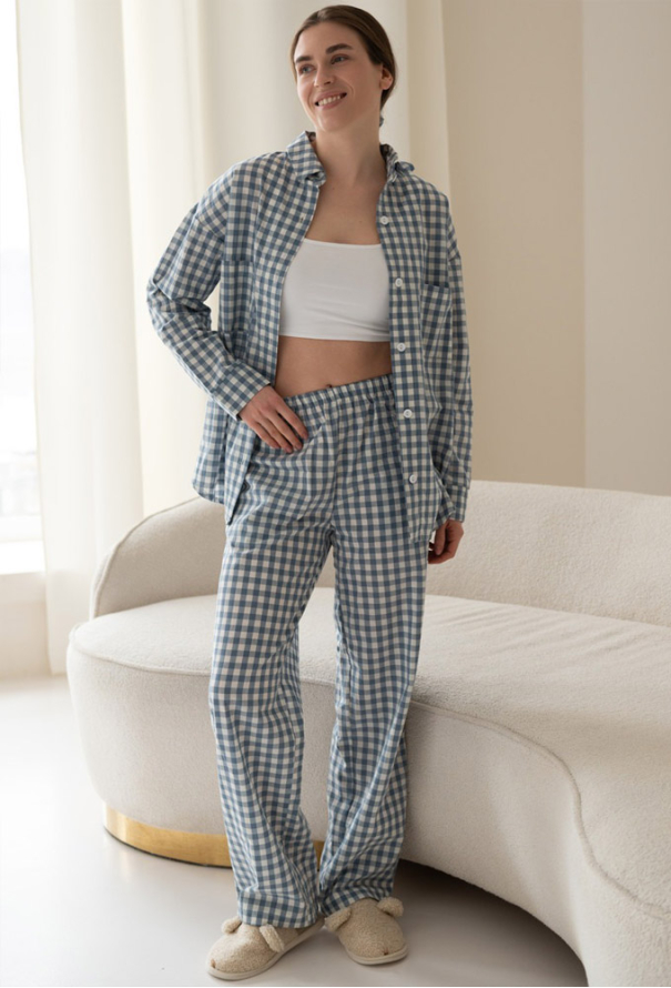 Піжама жіноча варена бавовна LoomLine 13-10BK фото