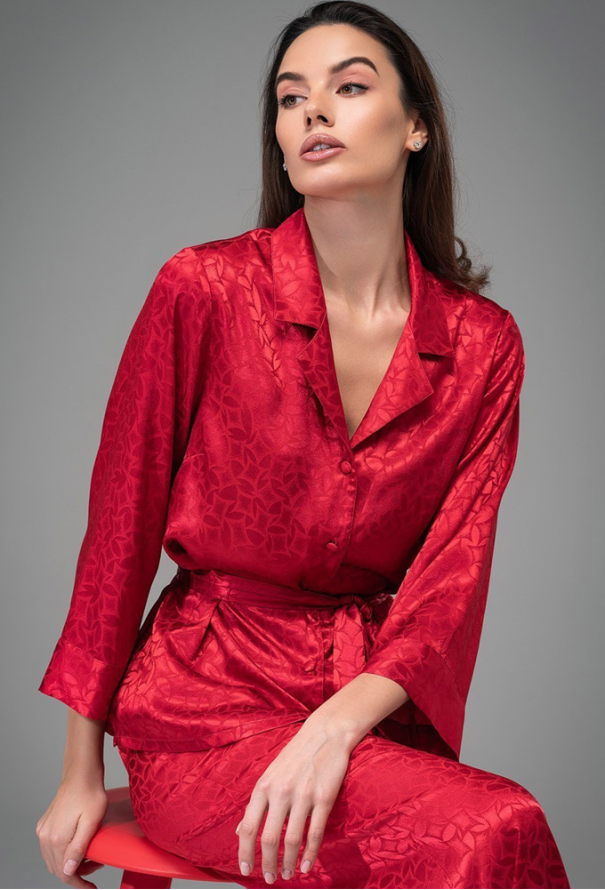 Пижама женская шелковая Joanna Red Mia-Amore 7314-2 фото