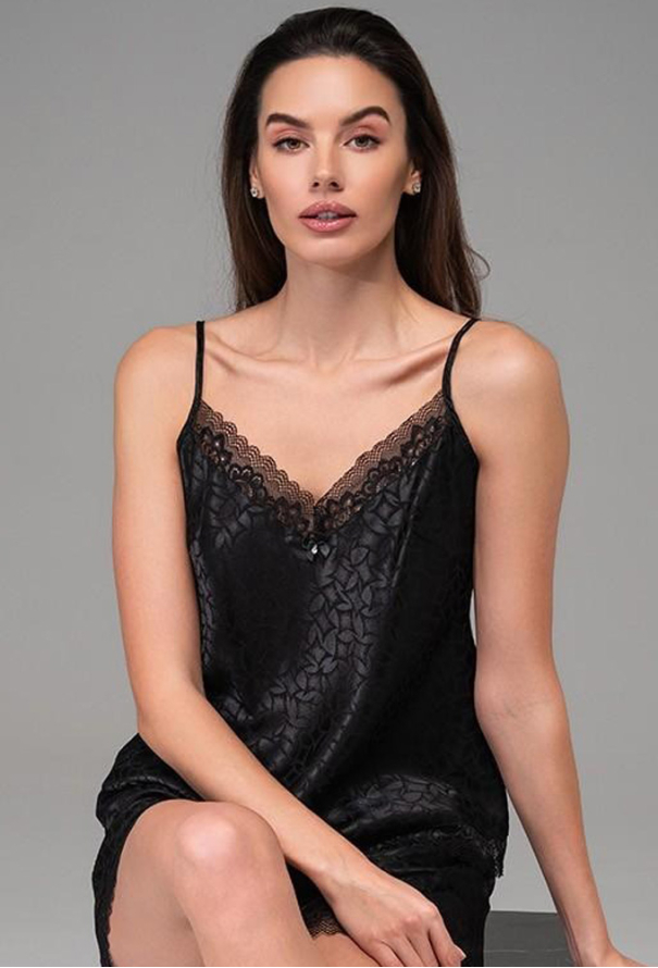 Пижама женская шелковая Joanna Black Mia-Amore 7312-1 фото