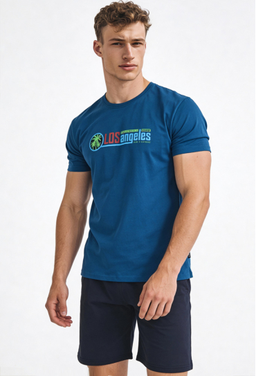 Піжама чоловіча бавовна Los Angeles Cornette 500/50