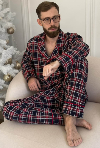 Пижама мужская байковая Oxford Cosy KMW40