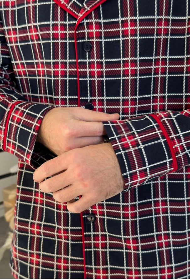 Піжама чоловіча байкова Oxford Cosy KMW40 фото