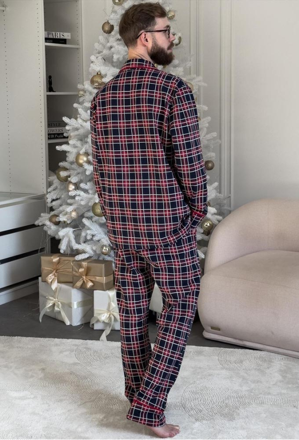 Піжама чоловіча байкова Oxford Cosy KMW40 фото