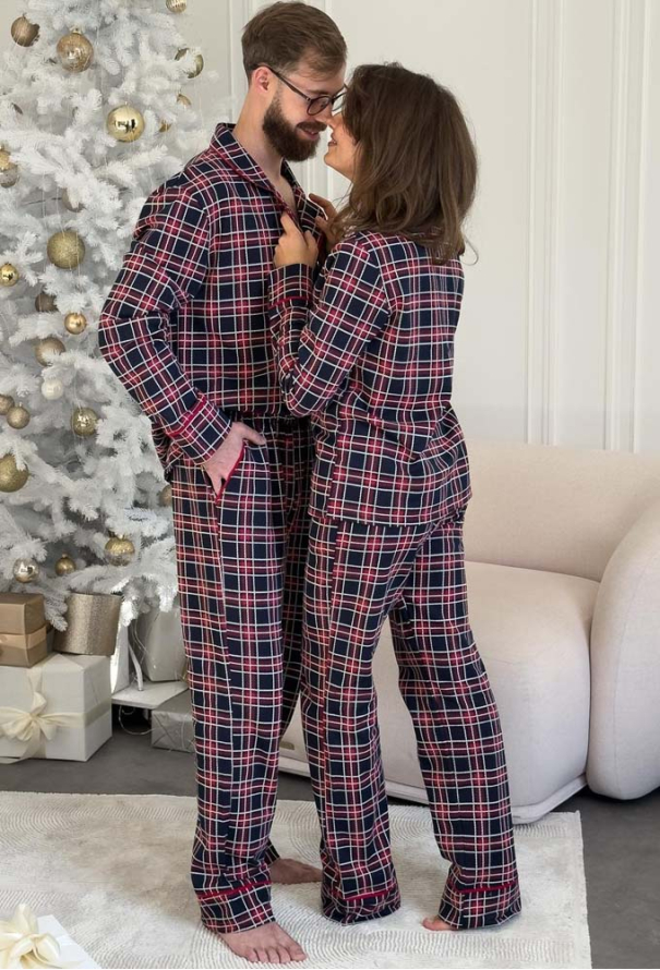 Піжама чоловіча байкова Oxford Cosy KMW40 фото