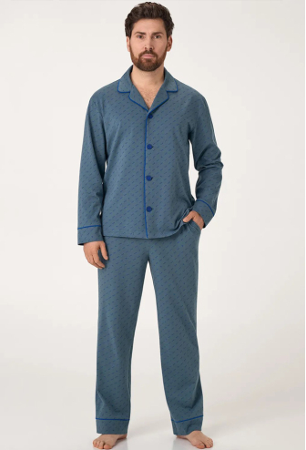 Пижама мужская хлопок Bres Classic Blue Ellen MPK 5180/06/01