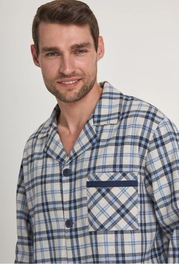 Пижама мужская байковая Mare Ellen MPL 5383/04/01 фото