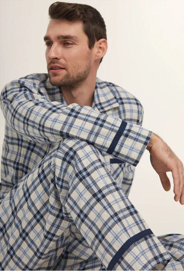 Пижама мужская байковая Mare Ellen MPL 5383/04/01 фото