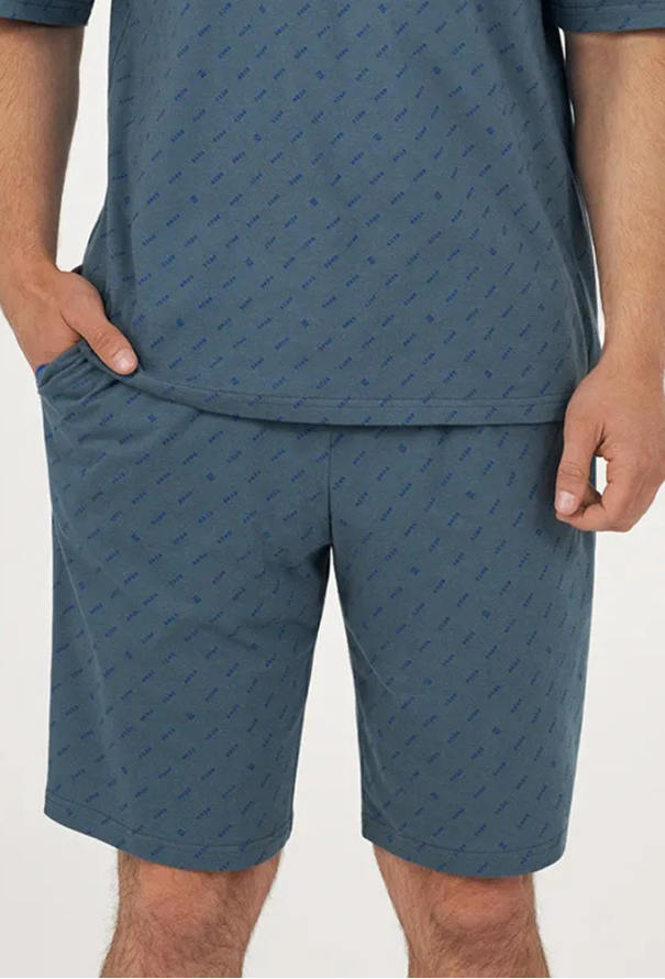 Піжама чоловіча бавовна Bres Imperial Blue Ellen MPK 2370/01/01 фото