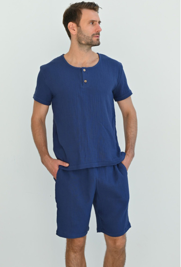 Піжама чоловіча муслінова LoomLine 13-40LB