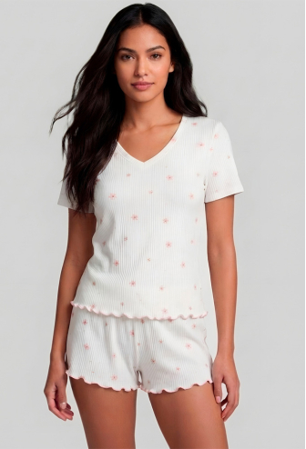 Пижама женская хлопок рубчик Kvitto Roksana 1947-42032