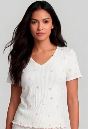 Пижама женская хлопок рубчик Kvitto Roksana 1947-42032