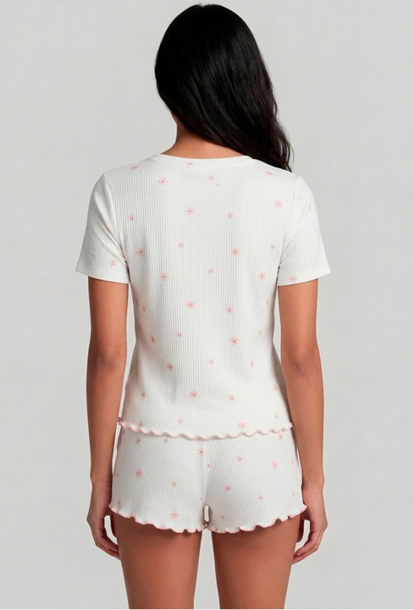 Пижама женская хлопок рубчик Kvitto Roksana 1947-42032 фото