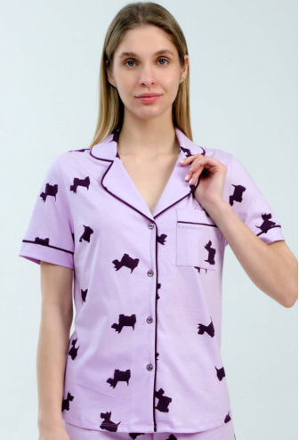 Пижама женская хлопок Lavender Puppies Roksana 1694-12062