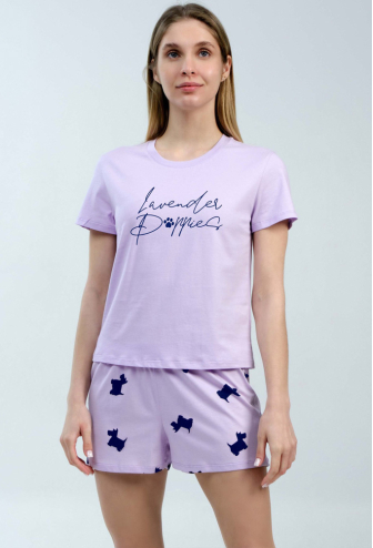 Піжама жіноча бавовна Lavender Puppies Roksana 1759-12063