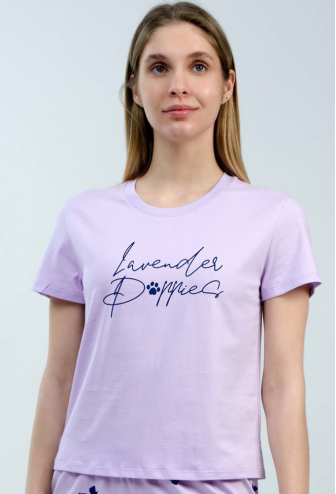 Пижама женская хлопок Lavender Puppies Roksana 1759-12063