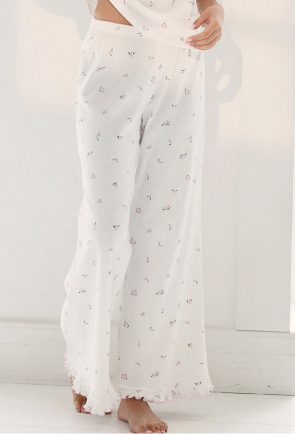 Пижама женская хлопок рубчик Розквитай Roksana 1850-42042 фото