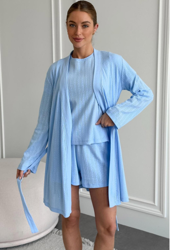 Піжама з халатом бавовна Morning Sky Cosy SetBH222324