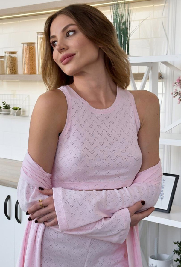 Пижама с халатом хлопок Rose Amour Cosy SetPH111314 фото