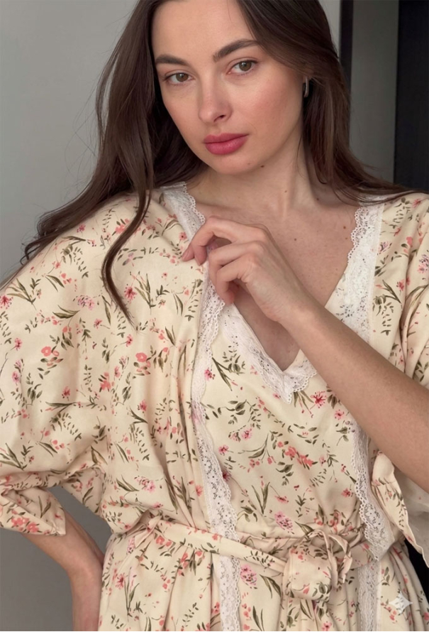 Піжама з халатом штапель DaLi 14-37G фото