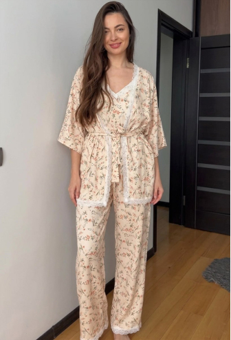 Пижама с халатом штапель DaLi 14-37G