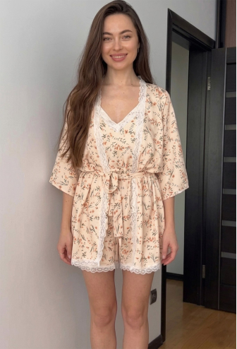 Пижама с халатом штапель DaLi 14-39G