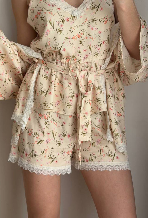 Пижама с халатом штапель DaLi 14-39G фото