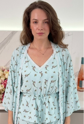 Пижама с халатом штапель DaLi 14-39B