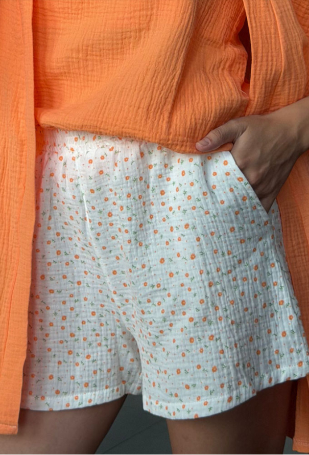 Піжама жіноча з халатом муслін DaLi 14-45OR фото