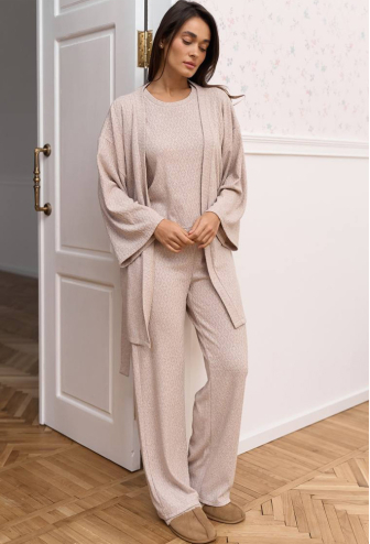 Пижама с халатом трикотаж DaLi 114-71BJ