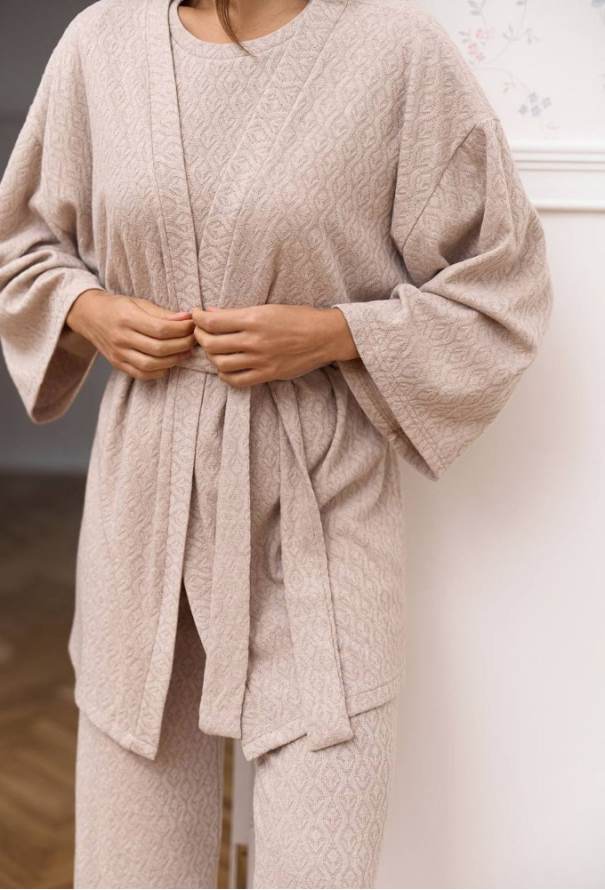 Пижама с халатом трикотаж DaLi 114-71BJ фото