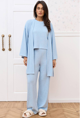 Пижама с халатом трикотаж DaLi 14-71BL