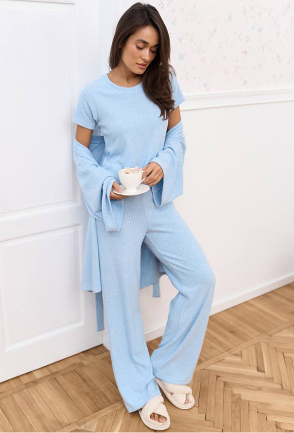 Пижама с халатом трикотаж DaLi 14-71BL фото