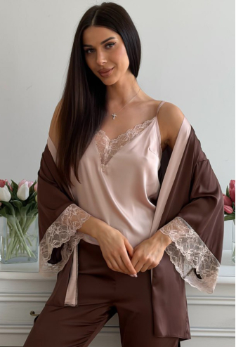 Піжама жіноча комплект шовк Julia Ulich 1805-286