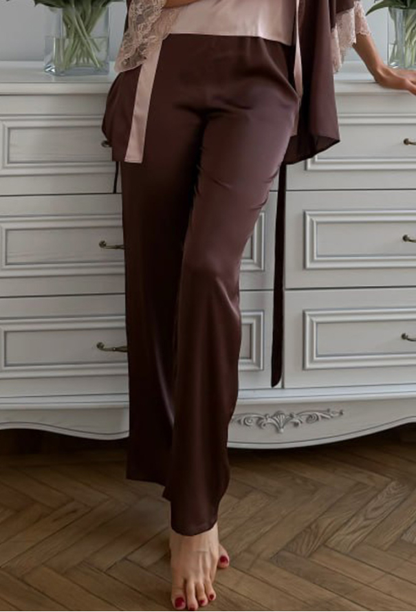 Пижама женская с халатом шелк Julia Ulich 1805-286 фото