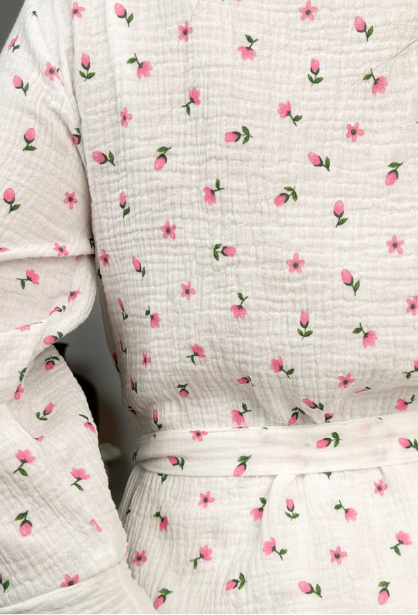 Піжама жіноча з халатом муслін LoomLine 13-17TW фото