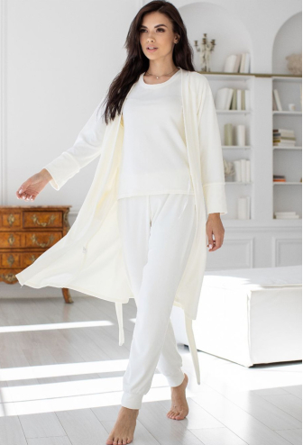 Піжама з халатом велюр MiaNaGreen Ка1580